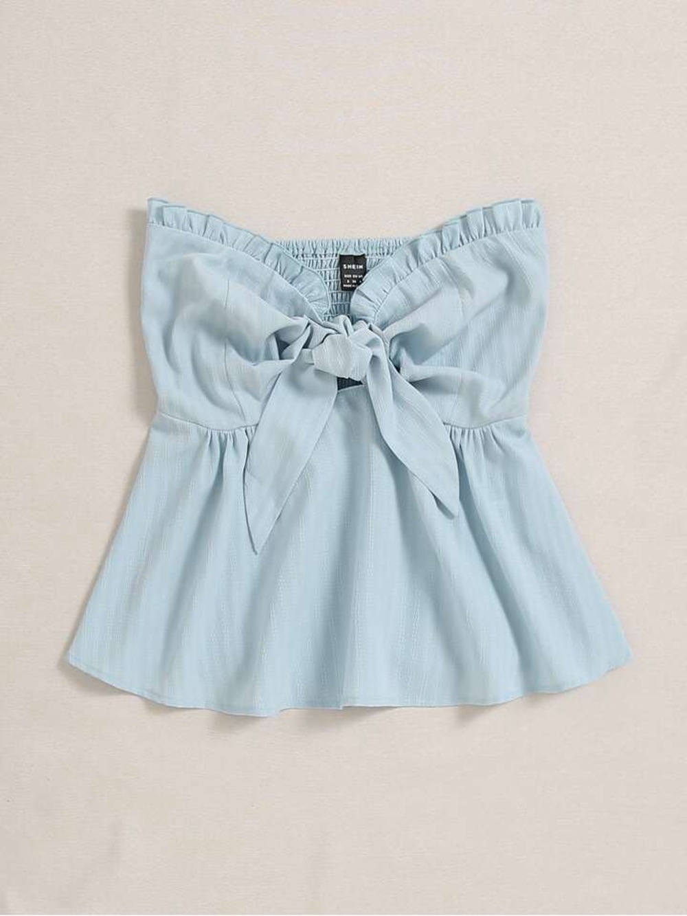 NWOT Plus Knot Bust Shirred Back Peplum Tube Top 4X/ 20